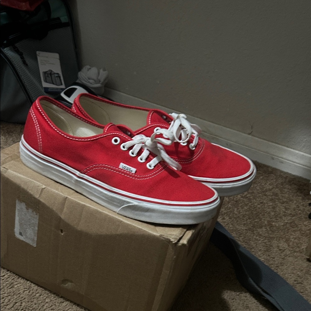 Vans Bold Red Canvas Shoes
